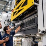 Web offset printing press installation illustrating long term lifecycle support.